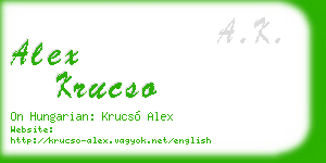 alex krucso business card