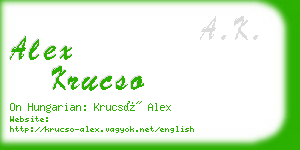 alex krucso business card